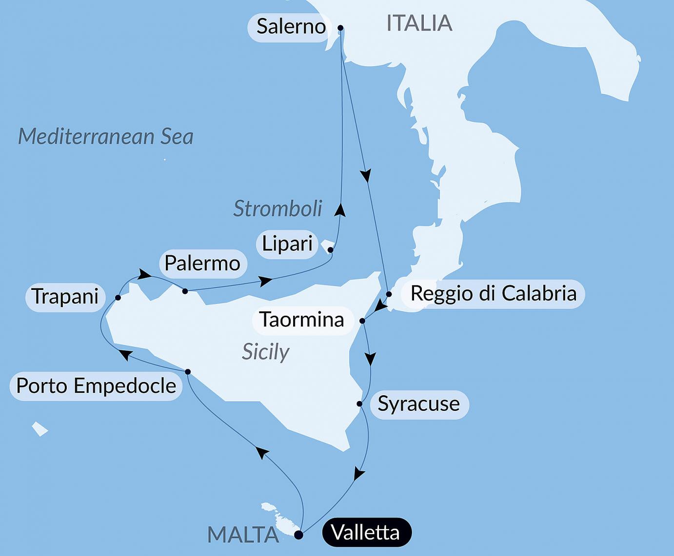 carte Rivages authentiques d'Italie, 10 jours