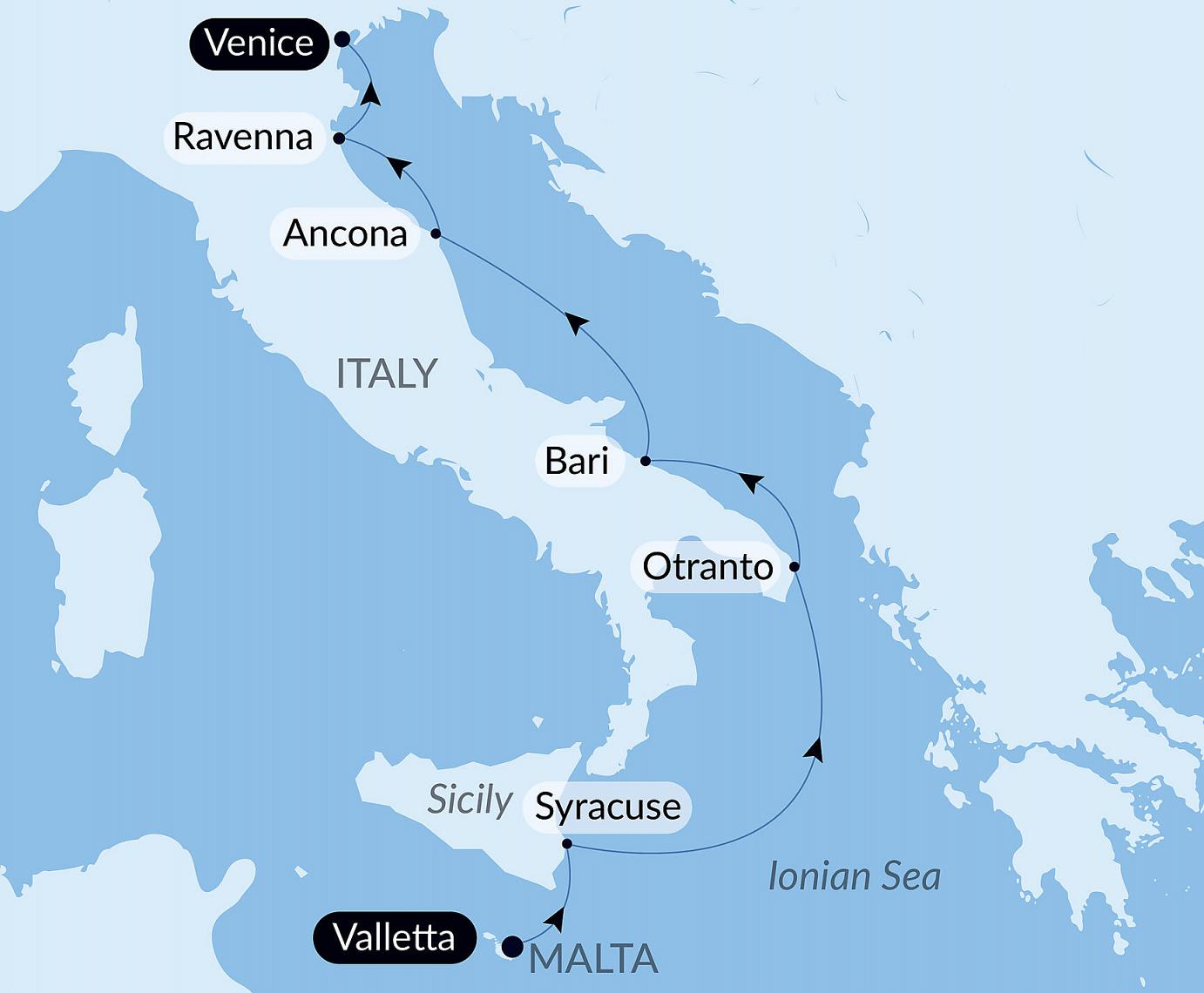 carte Ode à l'art : de la Sicile à la Biennale de Venise, 9 jours