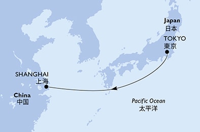 carte Asie, 4 jours