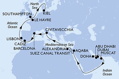 carte Transatlantiques, 29 jours