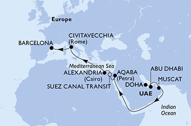 carte Transatlantiques, 18 jours