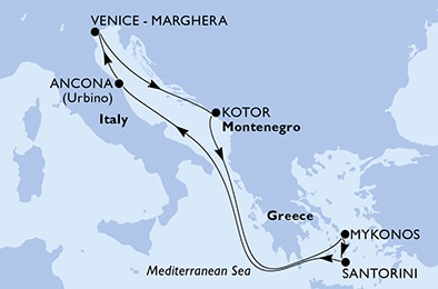 carte Méditerranée, 8 jours