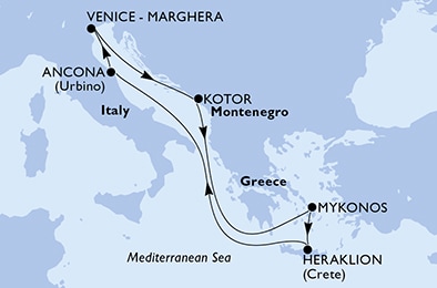 carte Méditerranée, 8 jours