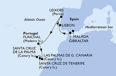 carte Méditerranée, 11 jours