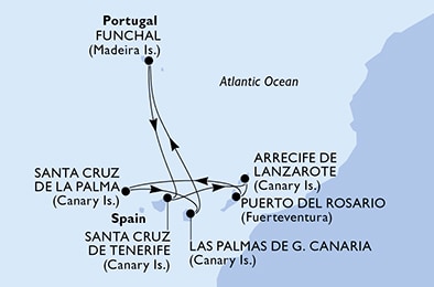 carte Méditerranée, 8 jours