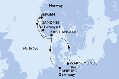 carte Europe du Nord, 7 jours