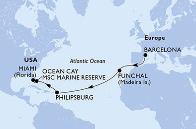 carte Transatlantiques, 15 jours