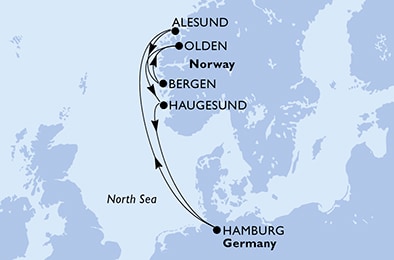 carte Europe du Nord, 8 jours