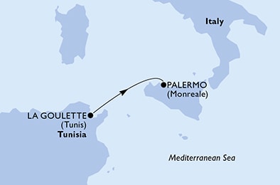carte Méditerranée, 2 jours