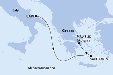 carte Méditerranée, 4 jours