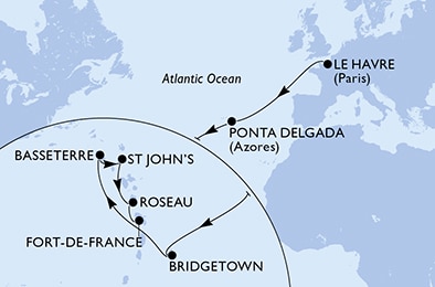carte Transatlantiques, 16 jours