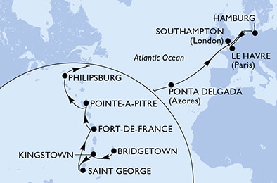 carte Transatlantiques, 21 jours