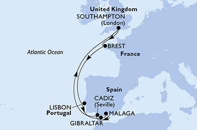 carte Europe du Nord, 10 jours