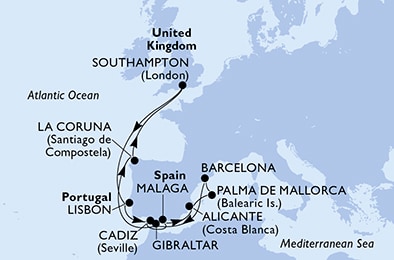 carte Europe du Nord, 15 jours