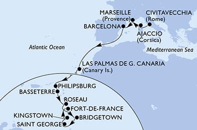 carte Transatlantiques, 21 jours