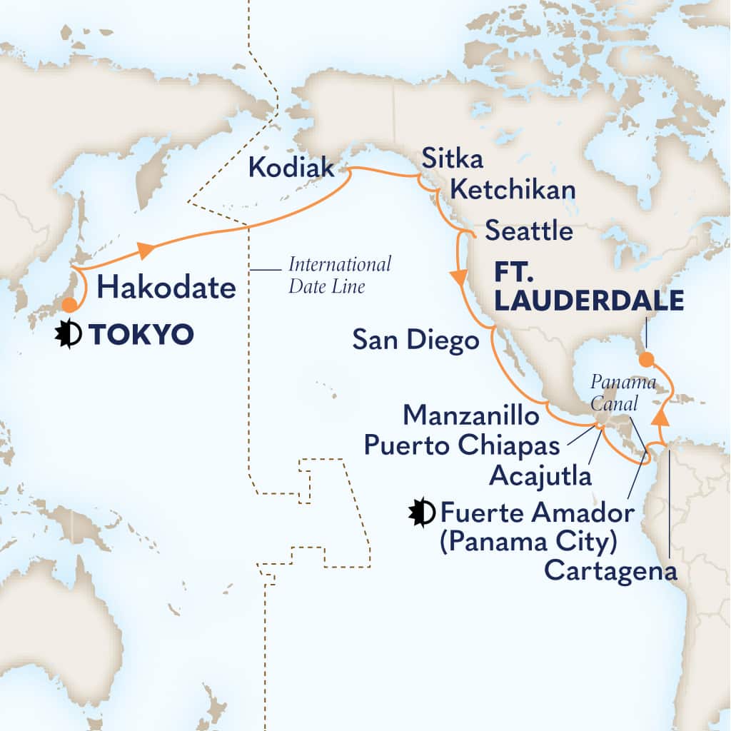 carte Tour du Monde, 35 jours