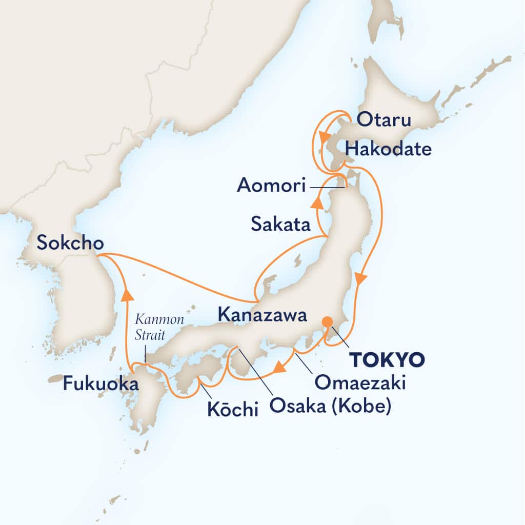 carte Japon & Corée du Sud, 15 jours