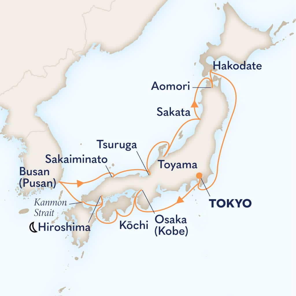 carte Japon & Corée du Sud, 15 jours