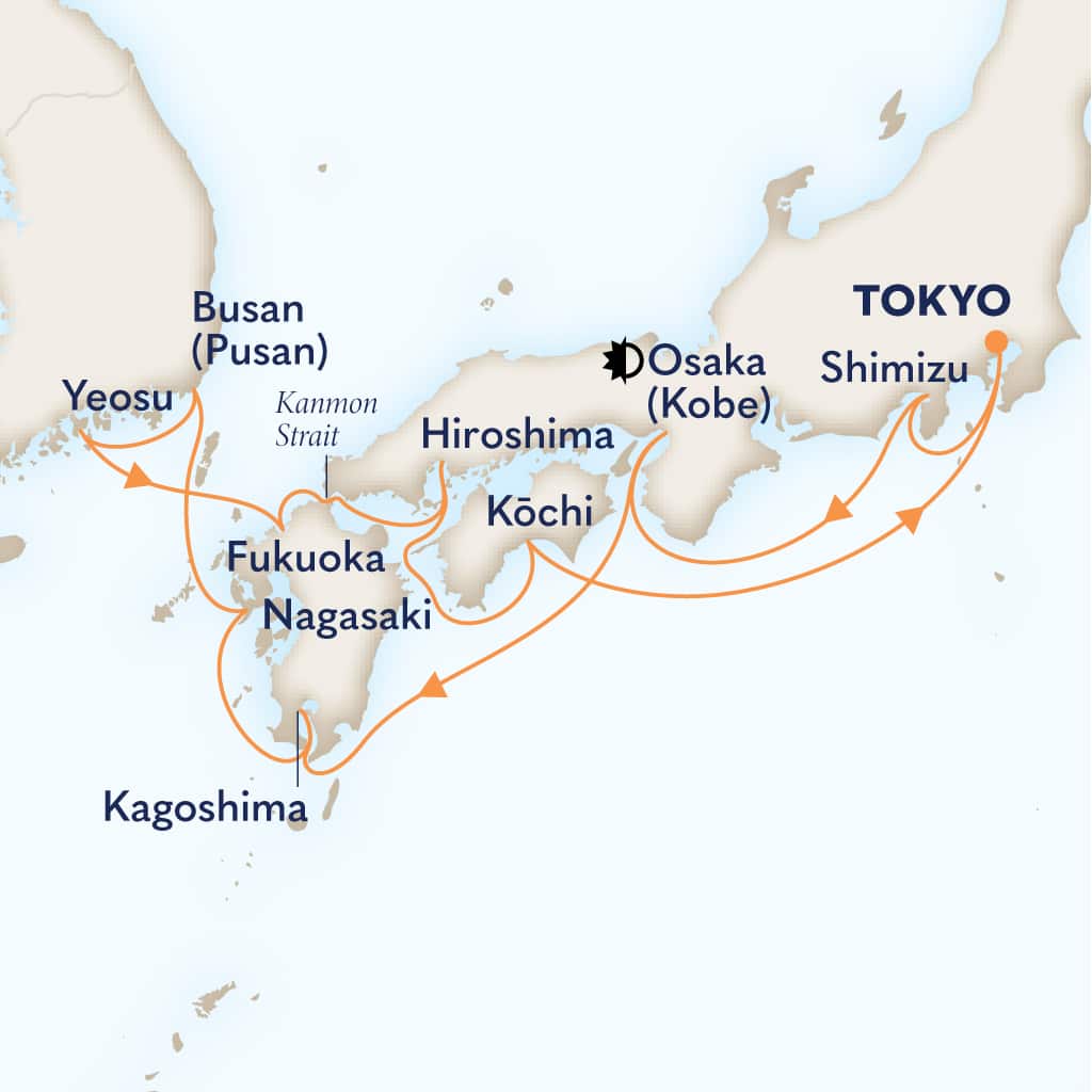 carte Japon & Corée du Sud, 15 jours