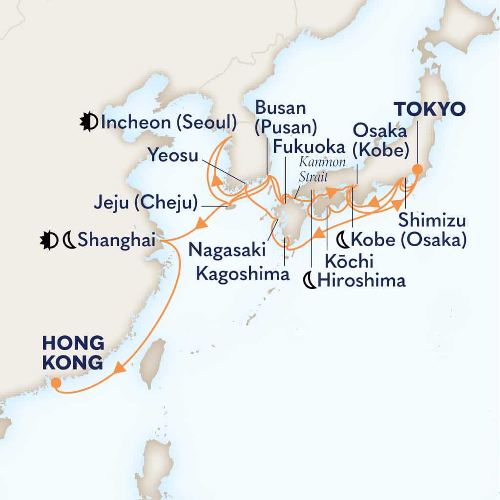 carte Japon & Corée du Sud & Chine, 30 jours