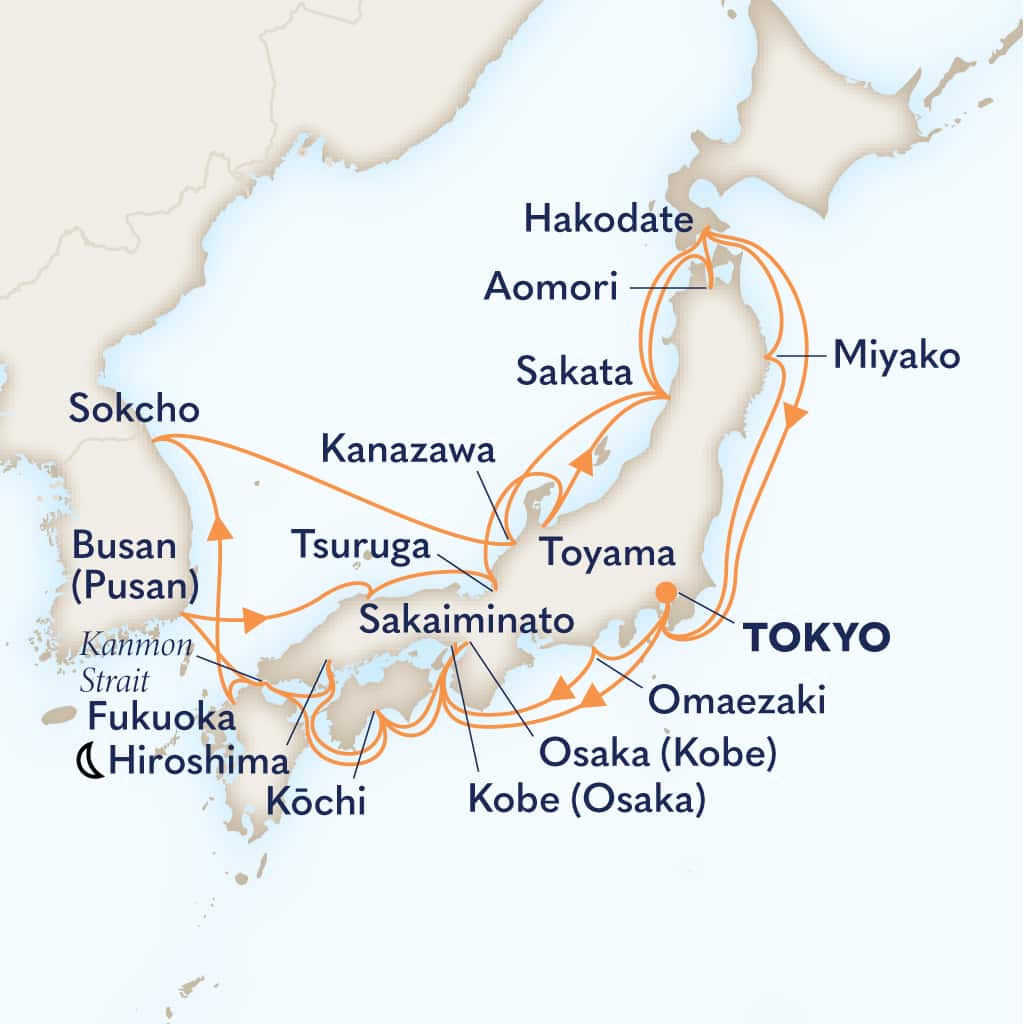 carte Japon & Corée du Sud, 28 jours