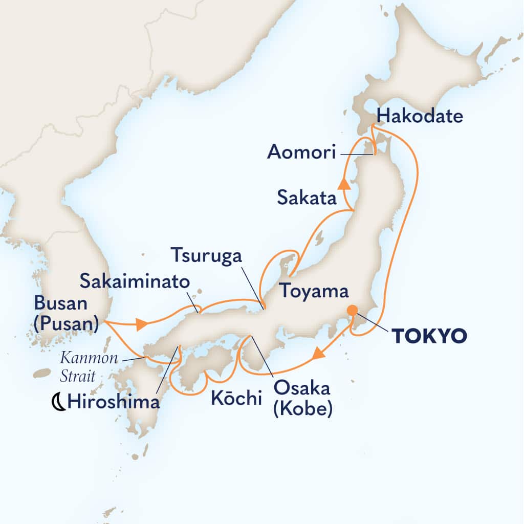 carte Japon & Corée du Sud, 15 jours