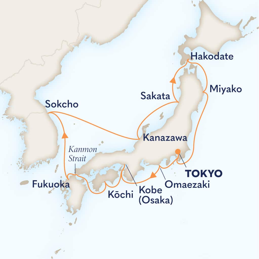 carte Japon & Corée du Sud, 14 jours