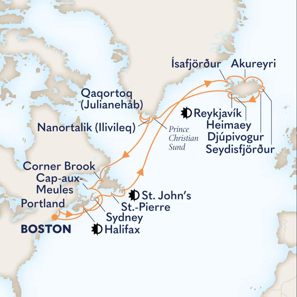 carte Etats-Unis & Canada & Saint-Pierre-et-Miquelon & Islande & Groenland, 29 jours