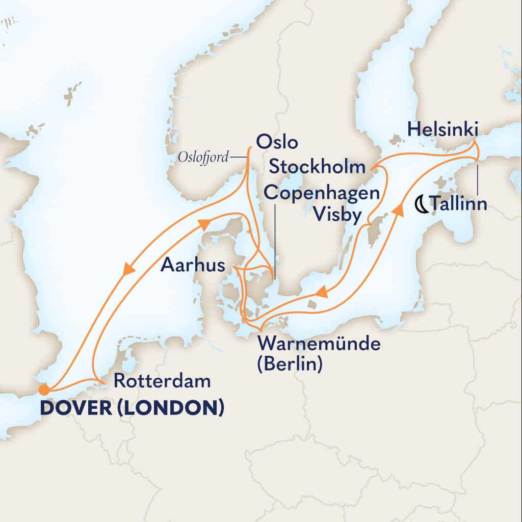 carte Royaume-Uni & Pays-Bas & Danemark & Allemagne & Estonie, 15 jours