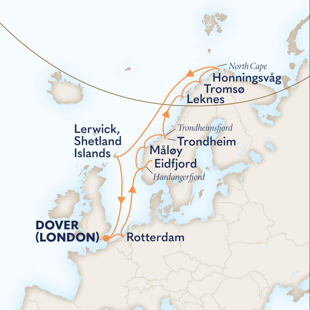 carte Royaume-Uni & Pays-Bas & Norvège, 15 jours
