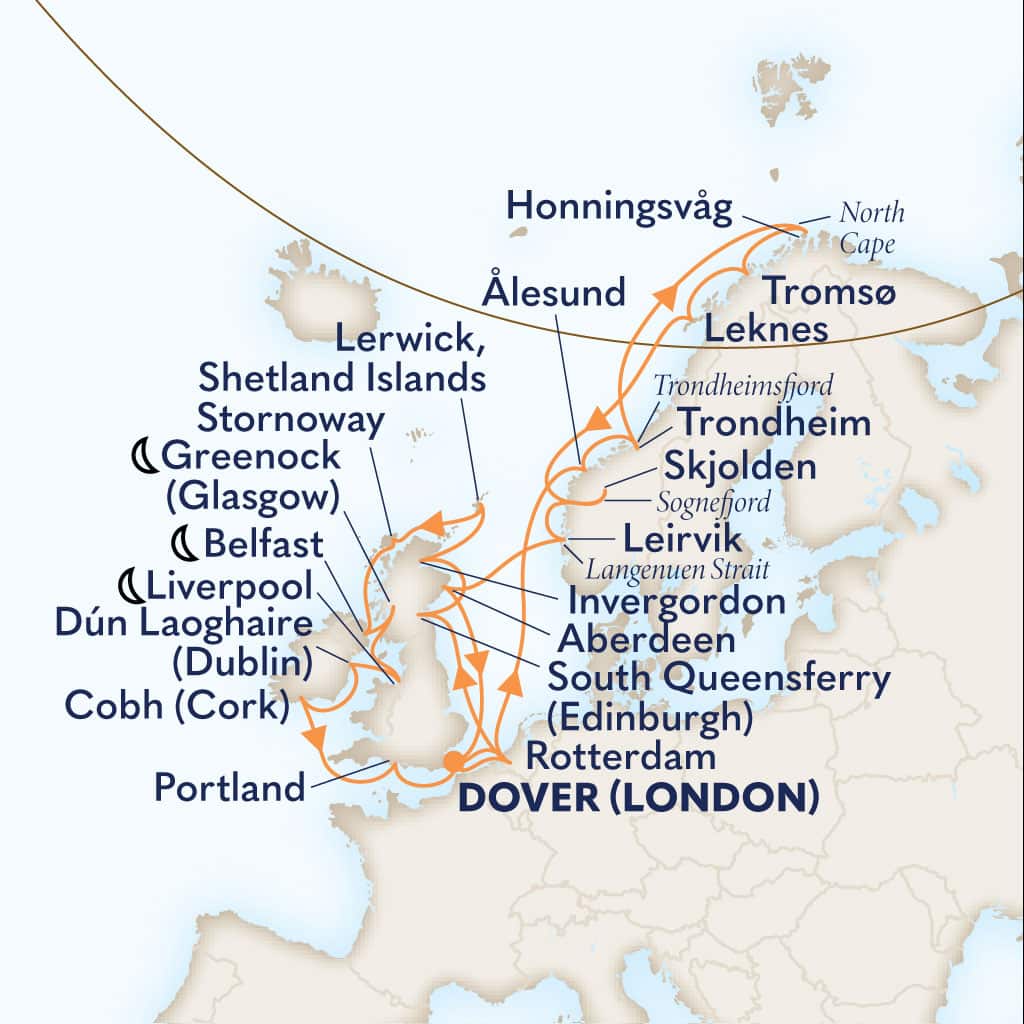 carte Royaume-Uni & Pays-Bas & Irlande & Norvège, 30 jours