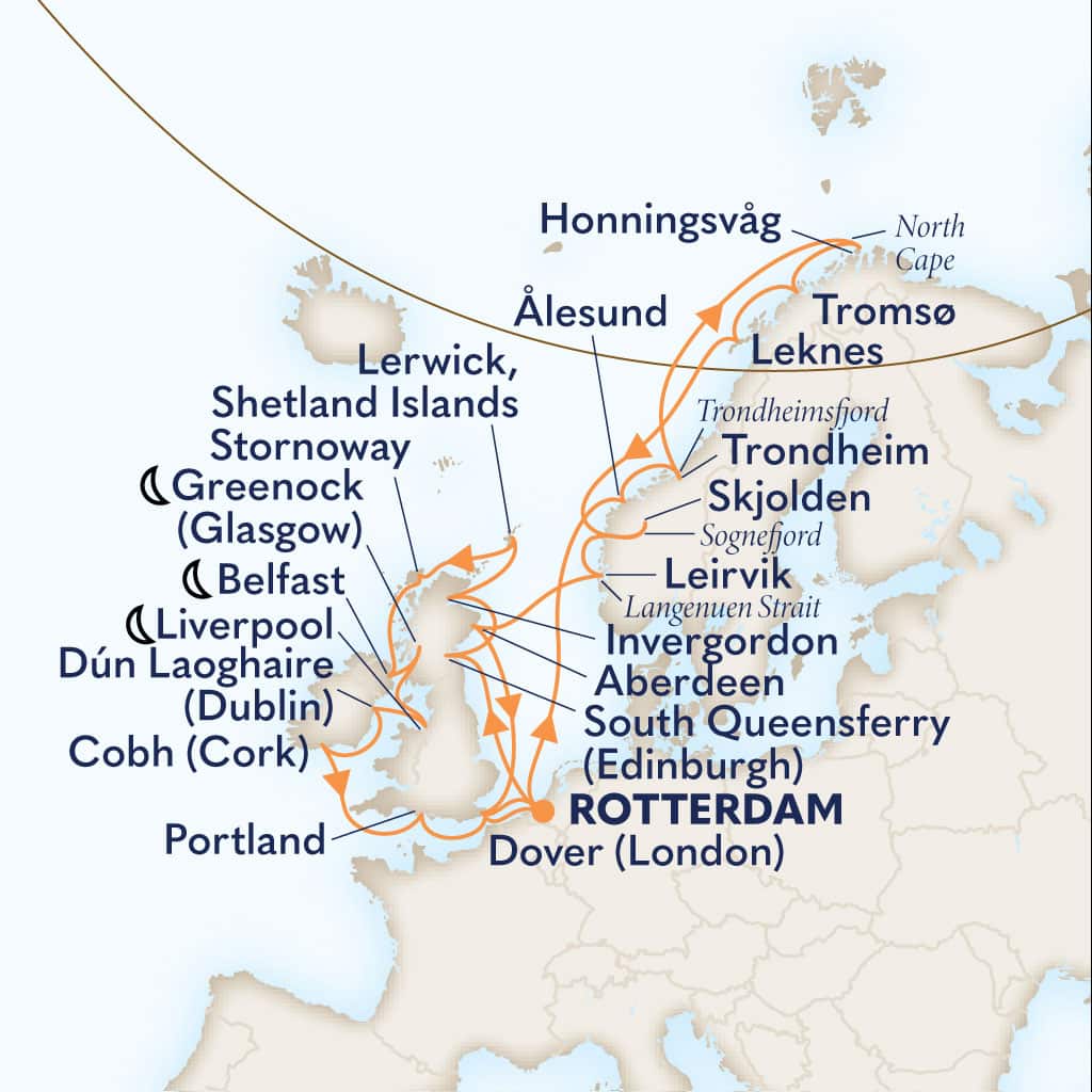 carte Pays-Bas & Royaume-Uni & Irlande & Norvège, 30 jours