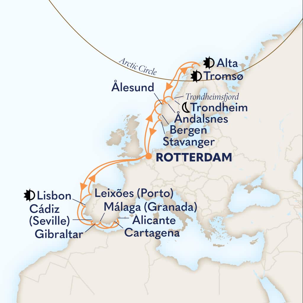carte Pays-Bas & Norvège & Portugal & Espagne & Royaume-Uni, 29 jours