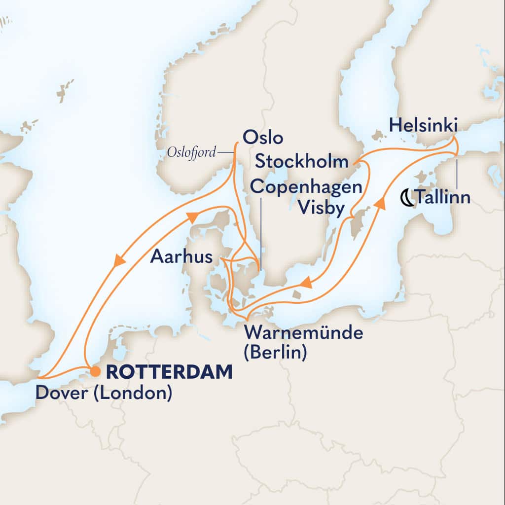 carte Pays-Bas & Danemark & Allemagne & Estonie & Finlande, 15 jours