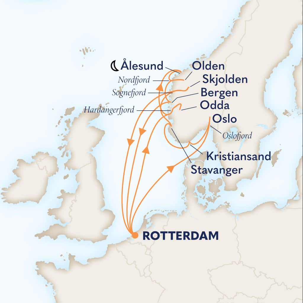 carte Pays-Bas & Norvège, 15 jours