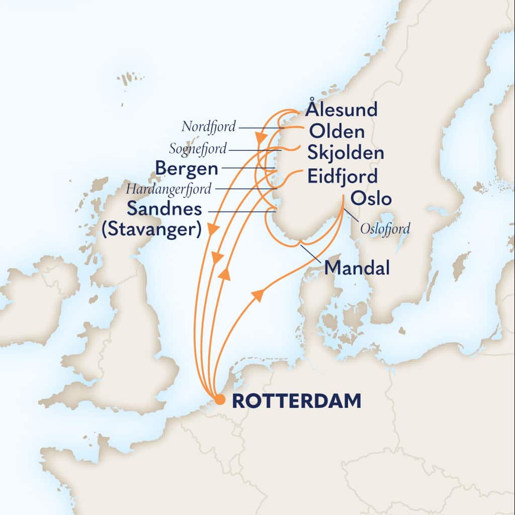 carte Pays-Bas & Norvège, 15 jours