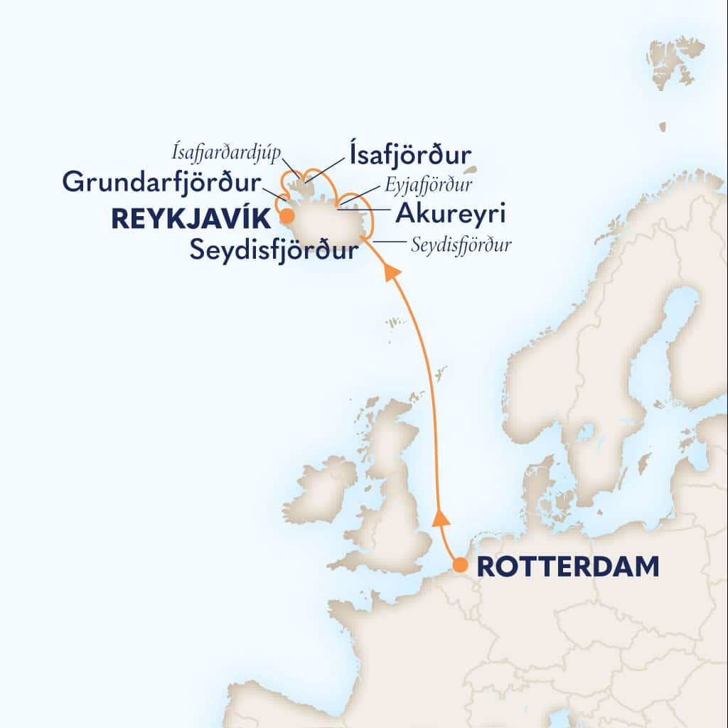 carte Pays-Bas & Islande, 8 jours