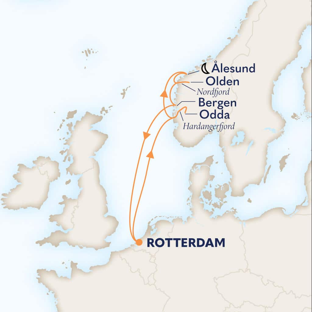 carte Pays-Bas & Norvège, 8 jours