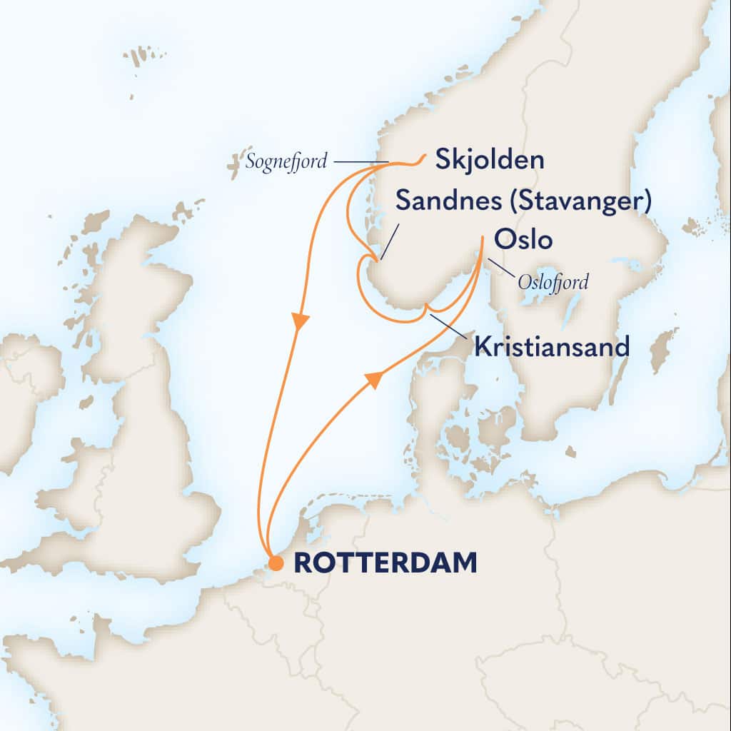 carte Pays-Bas & Norvège, 8 jours