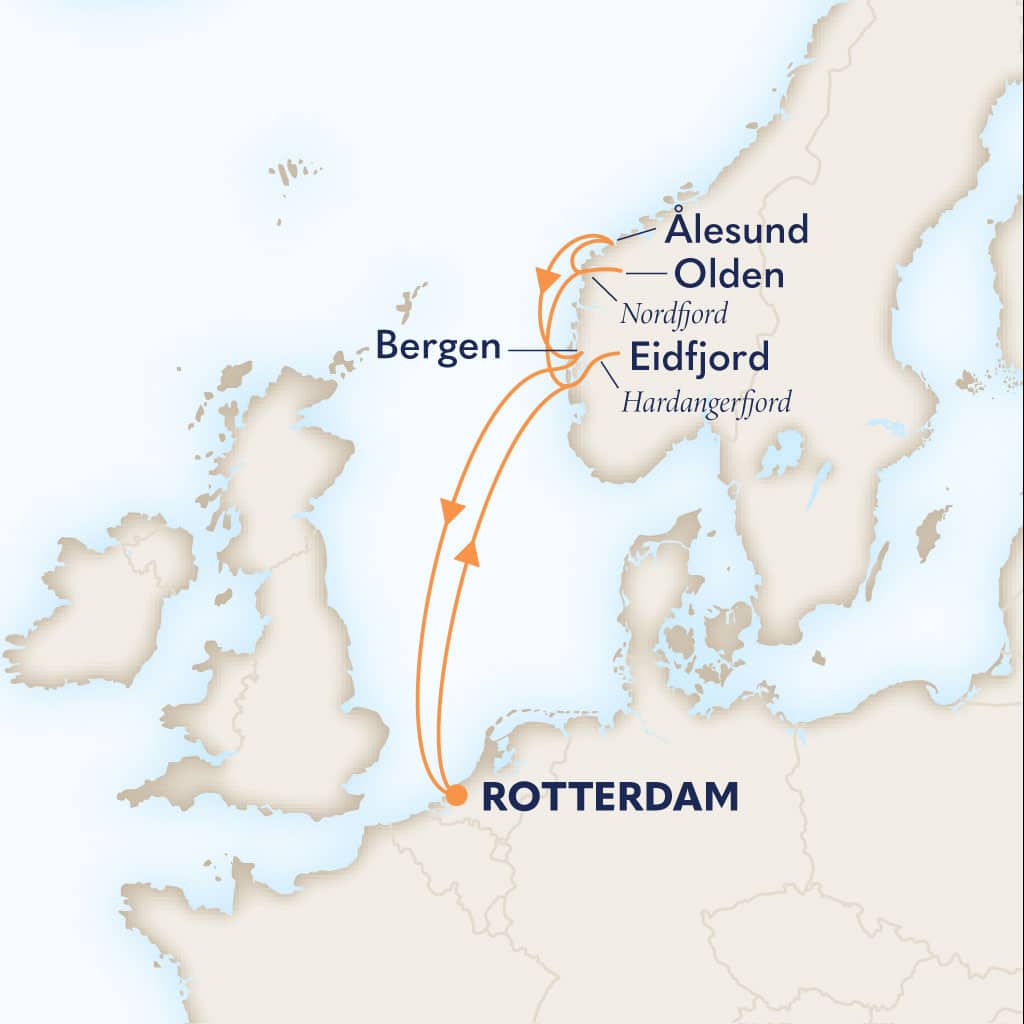 carte Pays-Bas & Norvège, 8 jours