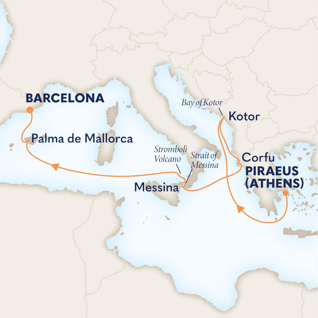 carte Grèce & Monténégro & Espagne, 8 jours