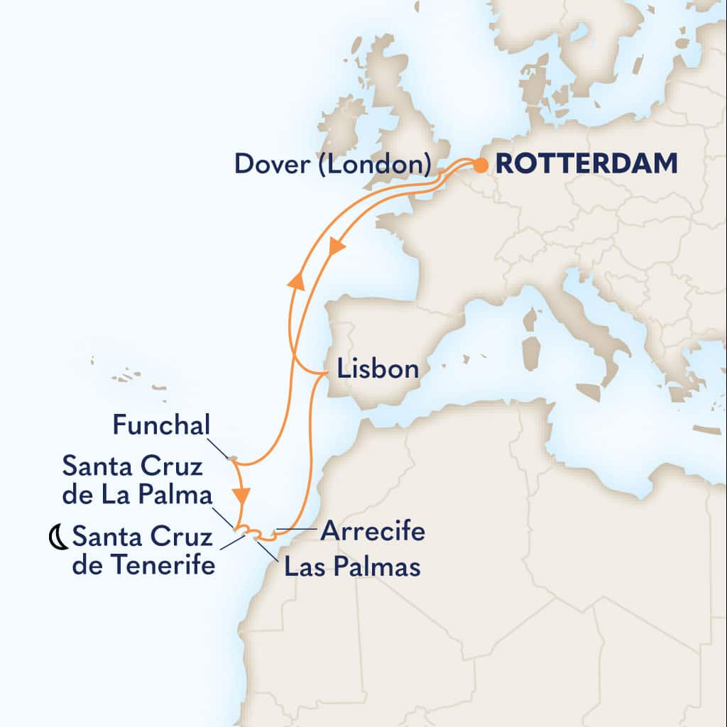 carte Pays-Bas & Portugal & Espagne & Royaume-Uni, 15 jours