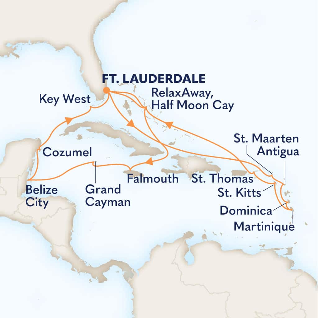 carte Etats-Unis & Bahamas & Jamaïque & Caimans & Belize, 22 jours