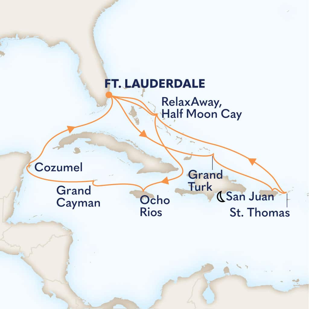 carte Caraïbes et Antilles, 15 jours
