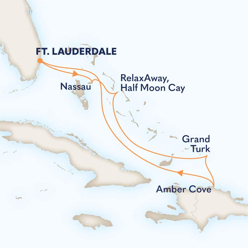 carte Etats-Unis & Bahamas & îles Turques-et-Caïques & République dominicaine, 8 jours