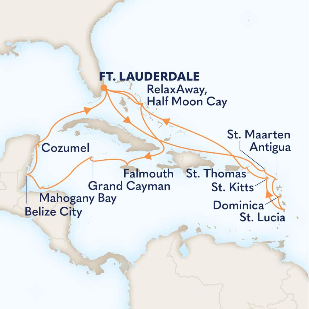 carte Etats-Unis & Bahamas & Jamaïque & Caimans & Honduras, 22 jours