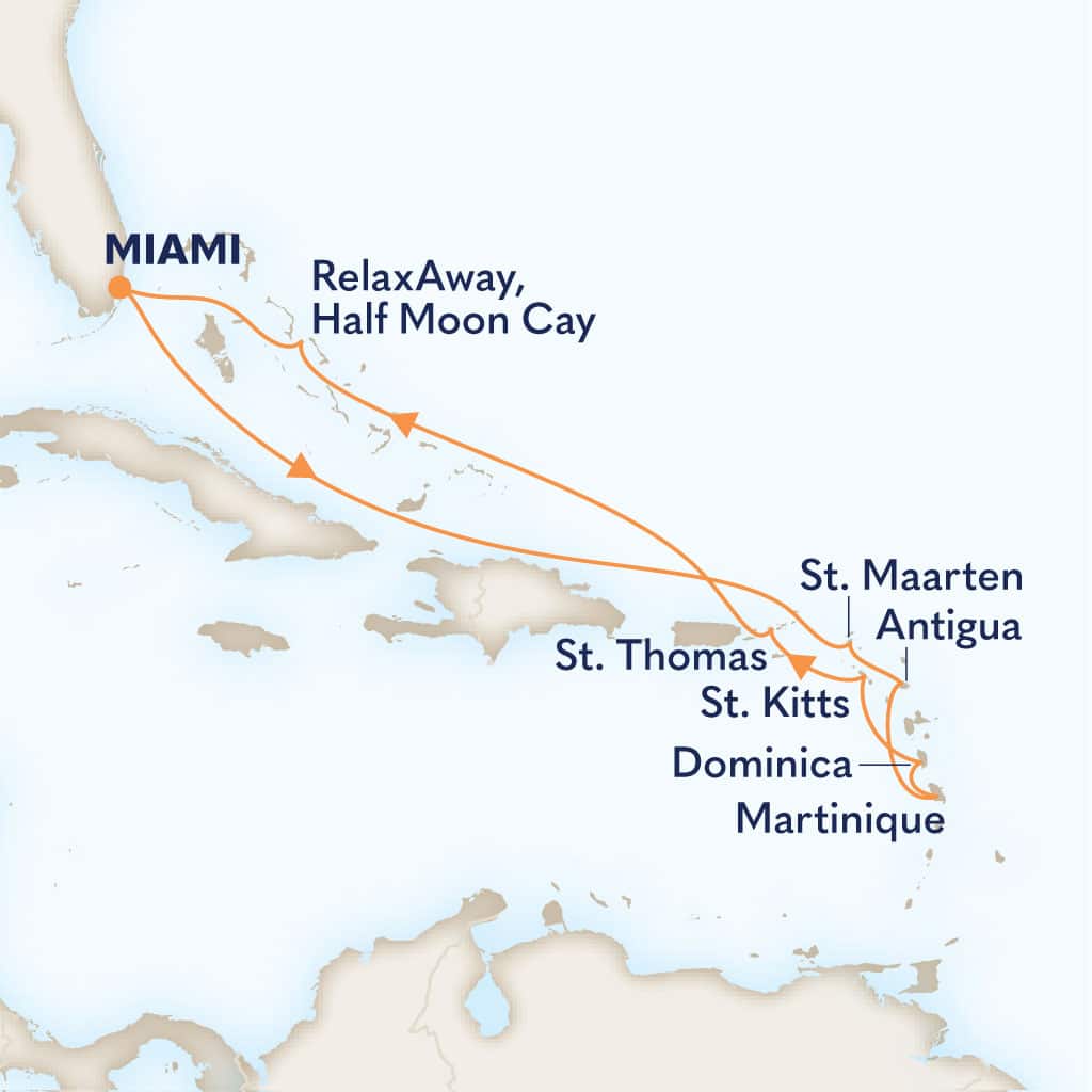 carte Etats-Unis & Saint Martin & Antigua-et-Barbuda & France & République dominicaine, 12 jours