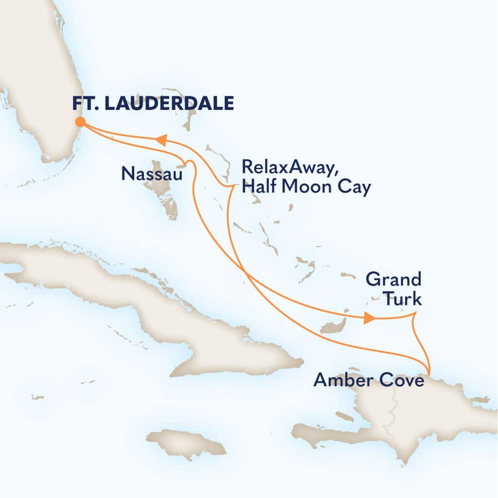 carte Etats-Unis & Bahamas & îles Turques-et-Caïques & République dominicaine, 8 jours