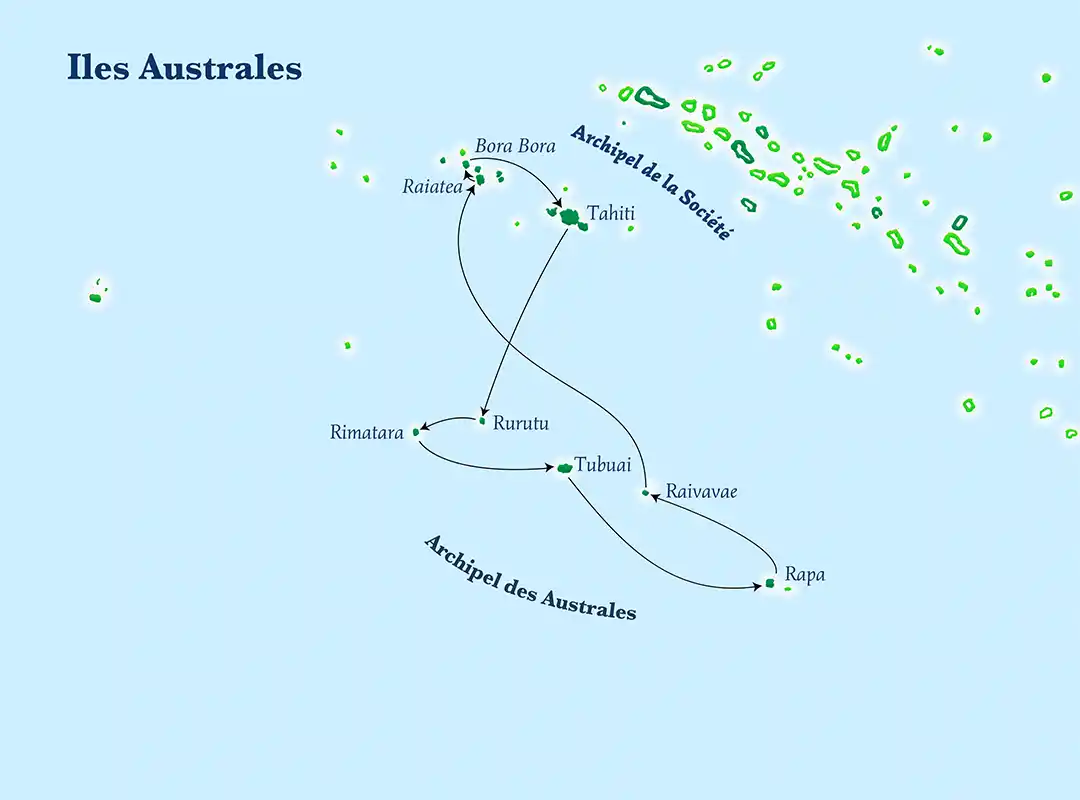 carte *Îles Australes 2025 (Sans Fret)