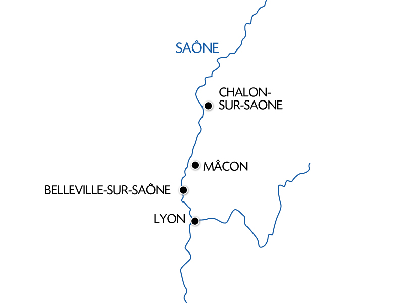 carte Croisière exceptionnelle sur la Saône pour célébrer le Beaujolais Nouveau (formule port/port), 5 jours - BJL_PP